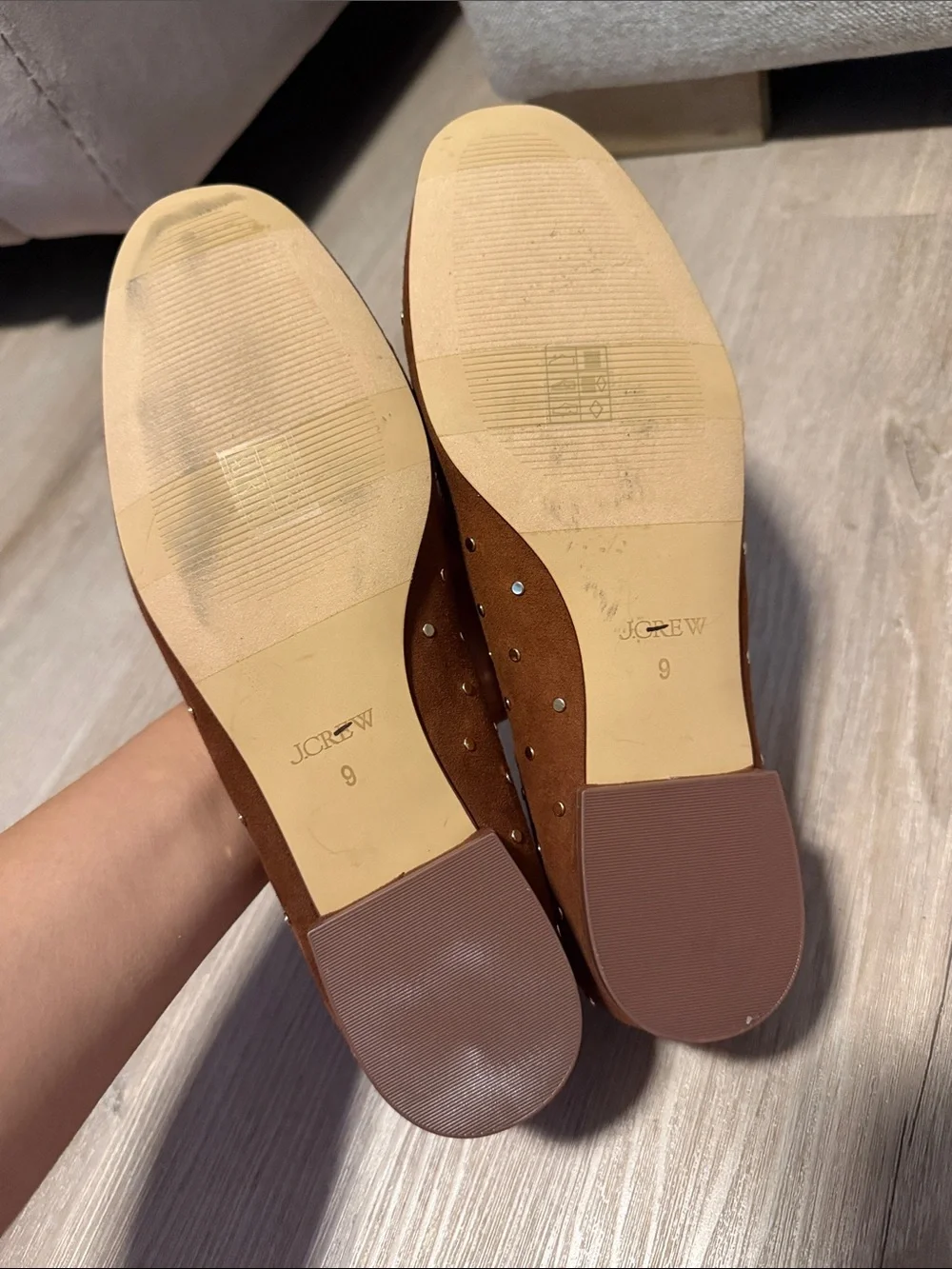 J.Crew Faux Suede Studded Ballet Flat - Picture 4 of 5